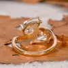 3ctw Pear Cut Asymmetric Toi Et Moi Promise Ring