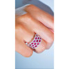 8ctw Oval Cut Blue Sapphire/Ruby Paved Wedding Band