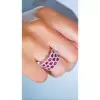 8ctw Oval Cut Blue Sapphire/Ruby Paved Wedding Band
