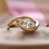 1.5ct Marquise Cut Gold Tone Modern Engagement Ring