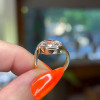 1.5ct Marquise Cut Gold Tone Modern Engagement Ring