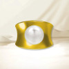 12MM Pearl Modern Sculptural Engagement Ring