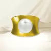 12MM Pearl Modern Sculptural Engagement Ring