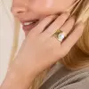 12MM Pearl Modern Sculptural Engagement Ring