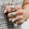 12MM Pearl Modern Sculptural Engagement Ring