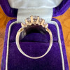 Channel Set Round Cut Gold Tone Wide Wedding Band