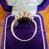 Channel Set Round Cut Gold Tone Wide Wedding Band