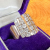 Channel Set Round Cut Gold Tone Wide Wedding Band