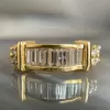 Round and Baguette Cut Art-deco Simple Knot Wedding Band