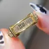 Round and Baguette Cut Art-deco Simple Knot Wedding Band