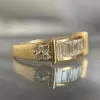 Round and Baguette Cut Art-deco Simple Knot Wedding Band