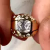 5.6ct Cushion Cut Flush Set Wedding Ring Set
