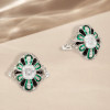 2ct Cushion Cut Emerald Halo Vintage Cocktail Ring