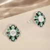 2ct Cushion Cut Emerald Halo Vintage Cocktail Ring