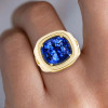 7.5ct Cushion Cut Blue Sapphire Modern Cocktail Ring
