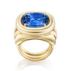7.5ct Cushion Cut Blue Sapphire Modern Cocktail Ring