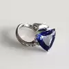 5ct Trillion Cut Tanzanite Blue Asymmetric Modern Promise Ring