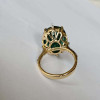 12ct Oval Cut Emerald Two Tone Vintage Cocktail Ring