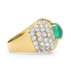 5.8ct Oval-Shaped Cabochon Cut Emerald Cocktail Ring