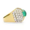 5.8ct Oval-Shaped Cabochon Cut Emerald Cocktail Ring