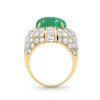 5.8ct Oval-Shaped Cabochon Cut Emerald Cocktail Ring
