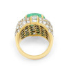 5.8ct Oval-Shaped Cabochon Cut Emerald Cocktail Ring