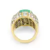 5.8ct Oval-Shaped Cabochon Cut Emerald Cocktail Ring
