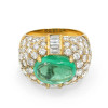 5.8ct Oval-Shaped Cabochon Cut Emerald Cocktail Ring