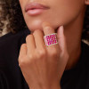 8ctw Ruby and White Sapphire Bold Unisex Cocktail Ring