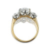 7ctw Pear Cut Two Tone Vintage Three Stone Engagement Ring