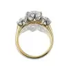 7ctw Pear Cut Two Tone Vintage Three Stone Engagement Ring