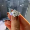 7ctw Pear Cut Two Tone Vintage Three Stone Engagement Ring