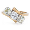 3.5ctw Round Cut Two Tone Bypass Engagement Ring