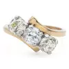 3.5ctw Round Cut Two Tone Bypass Engagement Ring
