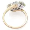 3.5ctw Round Cut Two Tone Bypass Engagement Ring