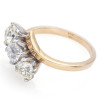 3.5ctw Round Cut Two Tone Bypass Engagement Ring