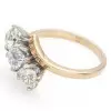 3.5ctw Round Cut Two Tone Bypass Engagement Ring