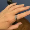 3.5ctw Round Cut Two Tone Bypass Engagement Ring