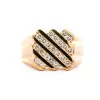 Channel Set Cluster White Sapphire Unisex Ring
