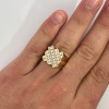 Channel Set Cluster White Sapphire Unisex Ring