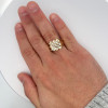 Channel Set Cluster White Sapphire Unisex Ring