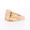 Channel Set Cluster White Sapphire Unisex Ring