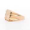 Channel Set Cluster White Sapphire Unisex Ring