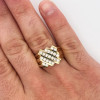 Channel Set Cluster White Sapphire Unisex Ring
