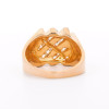Channel Set Cluster White Sapphire Unisex Ring