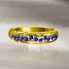 Channel Set Blue Sapphire Vintage Wedding Band