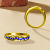 Channel Set Blue Sapphire Vintage Wedding Band