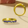 Channel Set Blue Sapphire Vintage Wedding Band