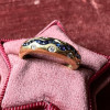 Channel Set Blue Sapphire Vintage Wedding Band