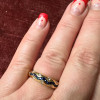 Channel Set Blue Sapphire Vintage Wedding Band